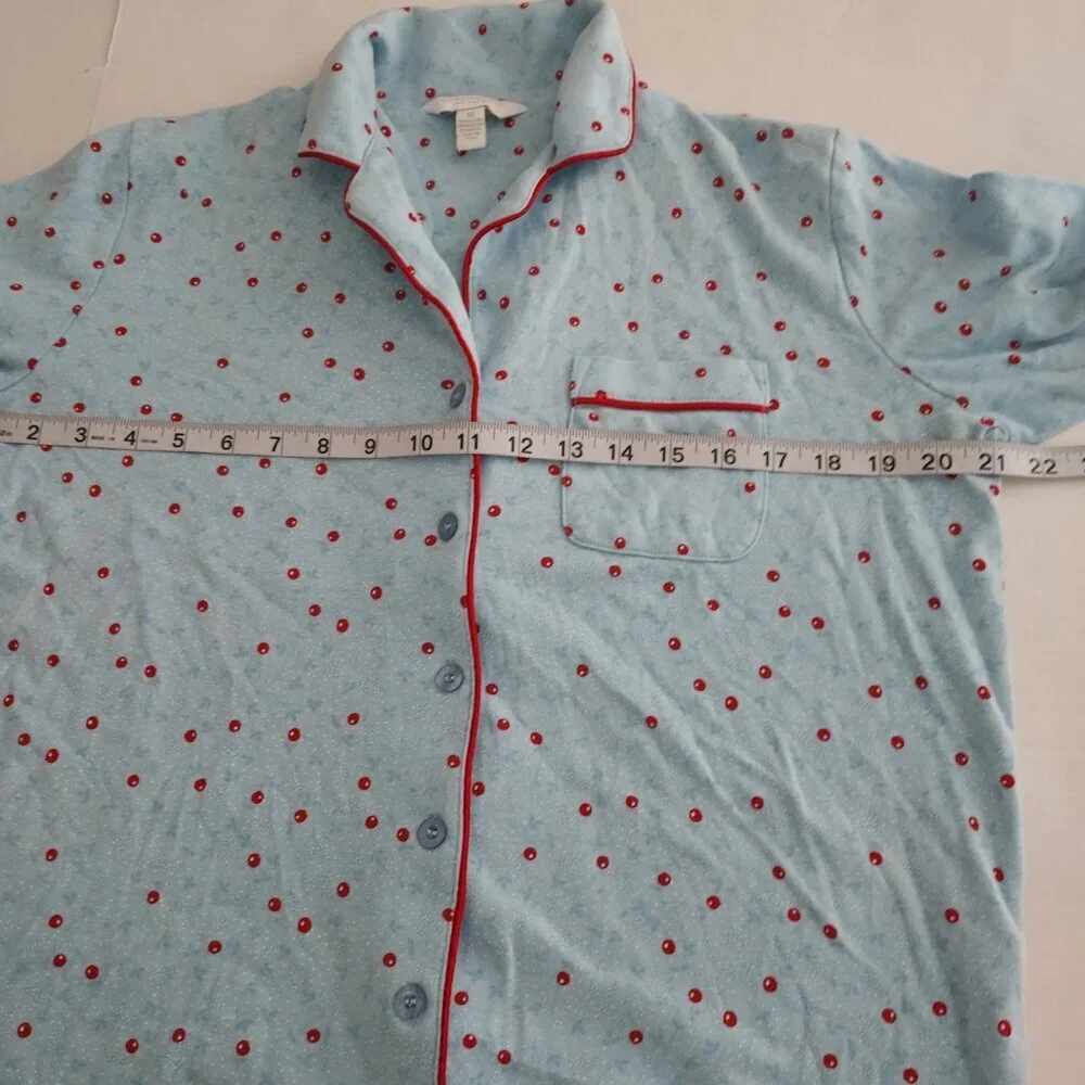 Charter Club Printed Cotton Flannel Pajama Set Size XS